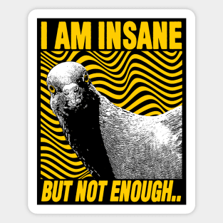 I Am Insane But Not Enough Pigeon Magnet